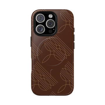 Boot Stitch MagSafe Case-Brown