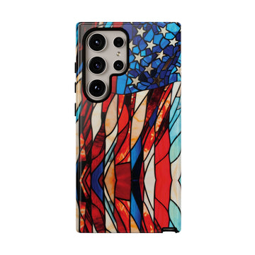 American Flag Stained Glass Patriotic Phone Case