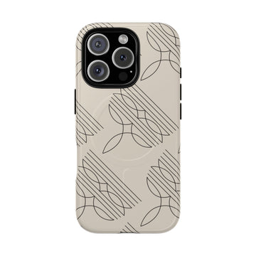 Boot Stitch MagSafe Case-Beige