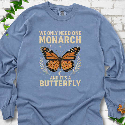One Monarch Butterfly Long Sleeve T-Shirt