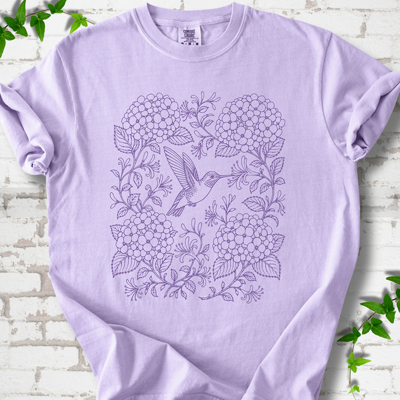 Hydrangea Hummingbird T-Shirt