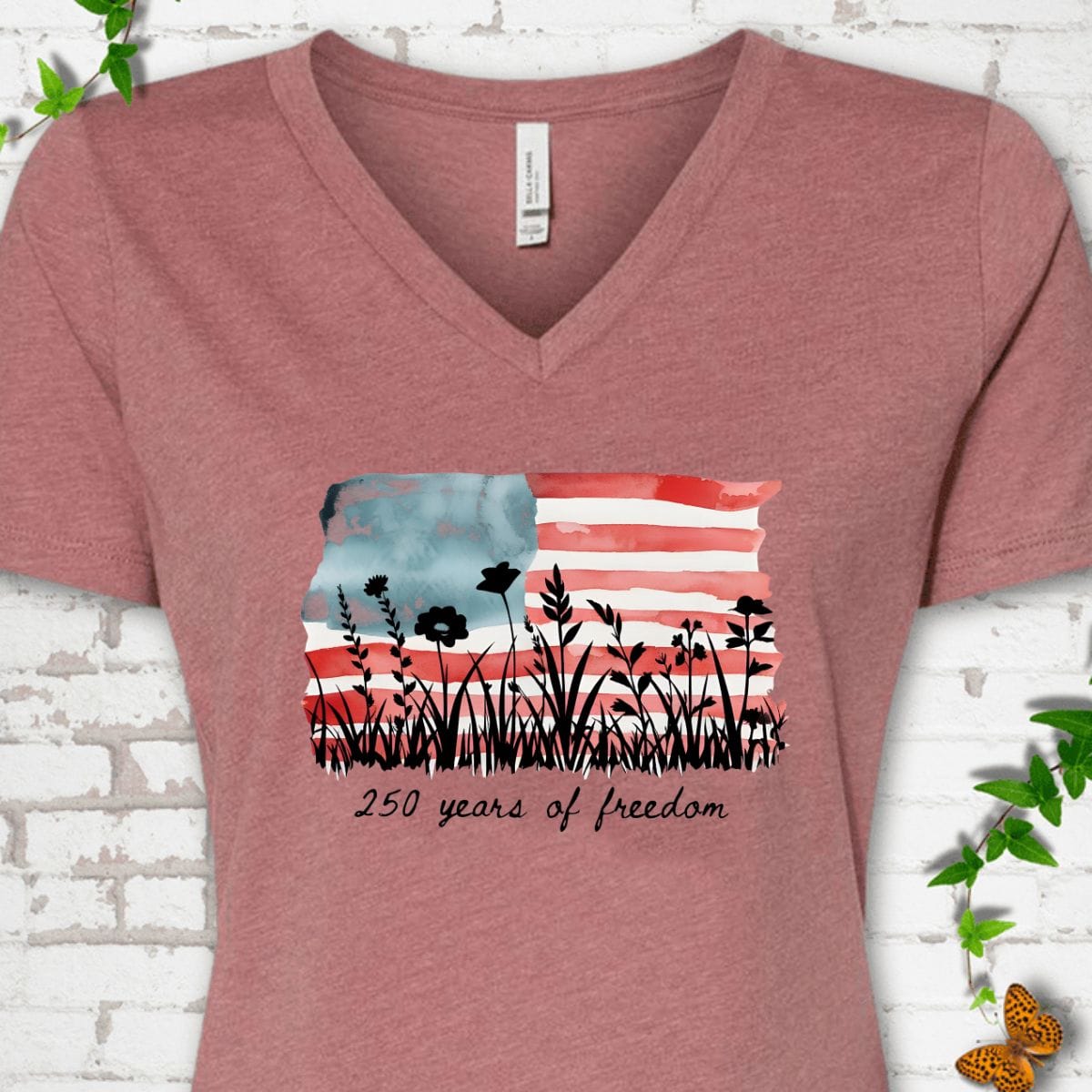 250 Years of Freedom V-Neck T-Shirt