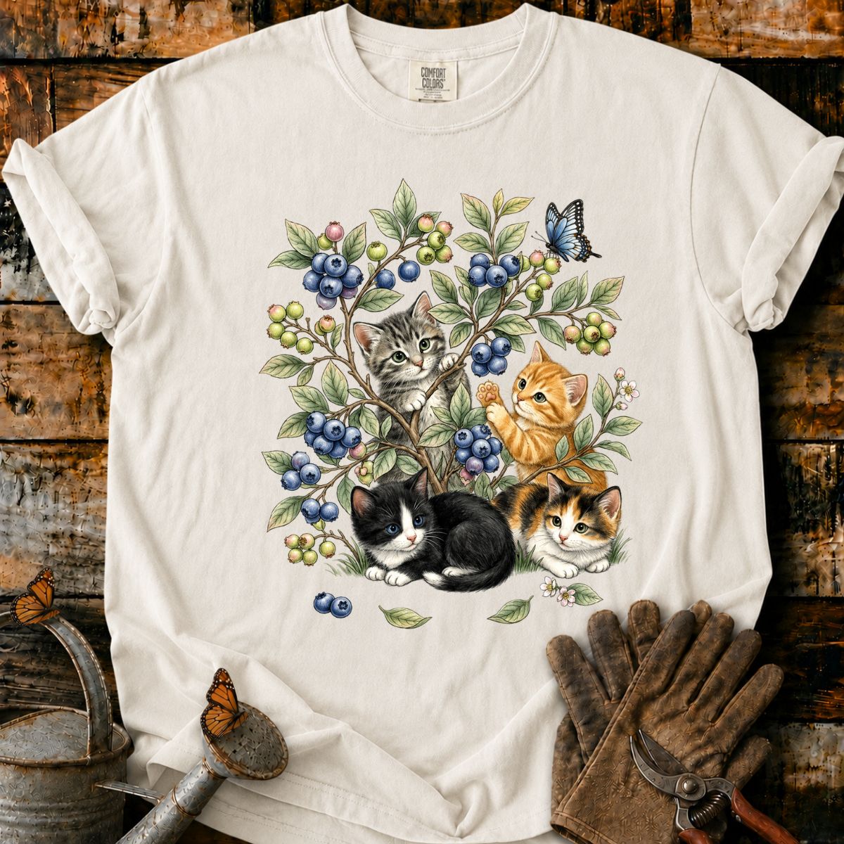 Kittens Among Blueberries T-Shirt
