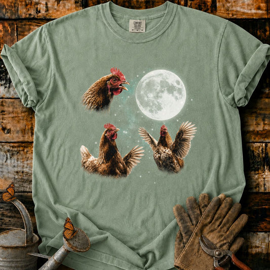 Moonlit Cosmic Chickens T-Shirt