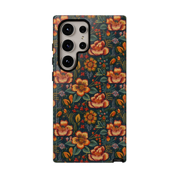 Embroidered Flowers Phone Case