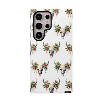 Christmas Bull Skull Phone Case