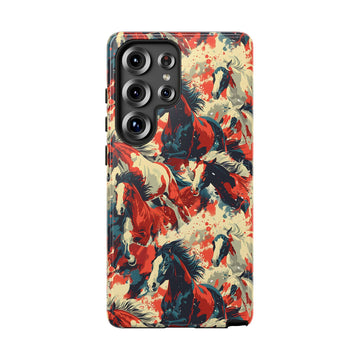 Red White Blue Horses Phone Case
