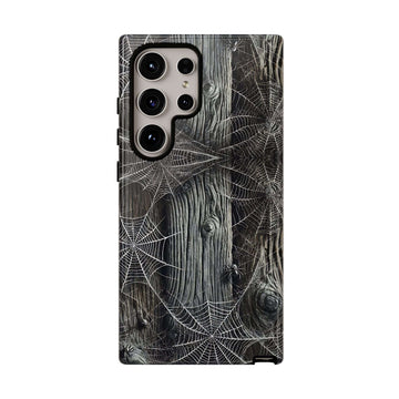 Spiderwebs Barnwood Phone Case