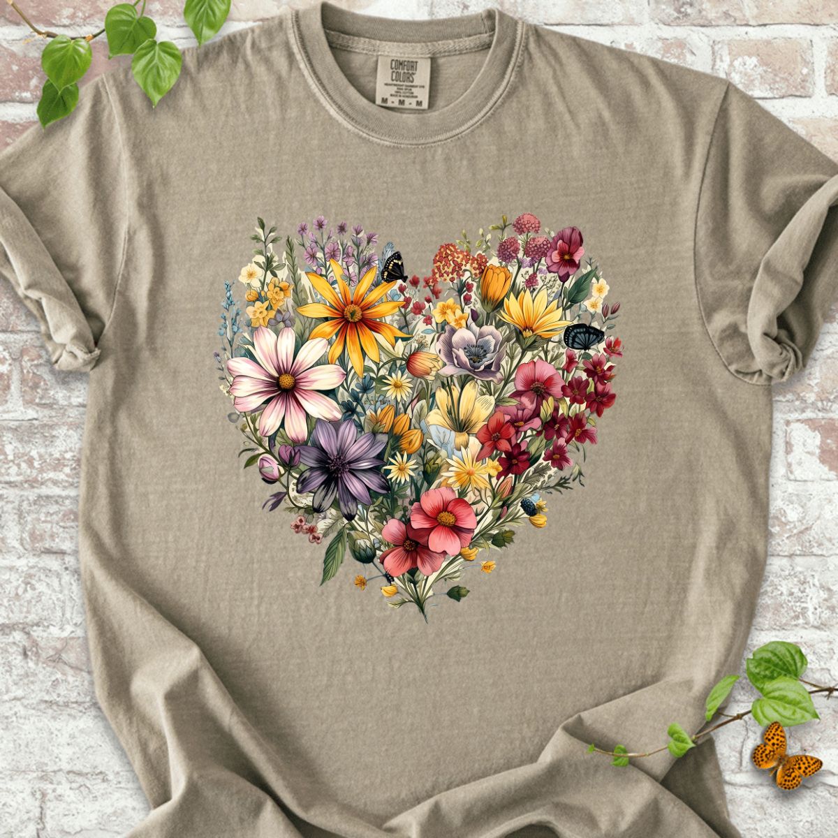 Wildflowers Heart T-Shirt
