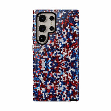 Red White Blue Glitter Phone Case