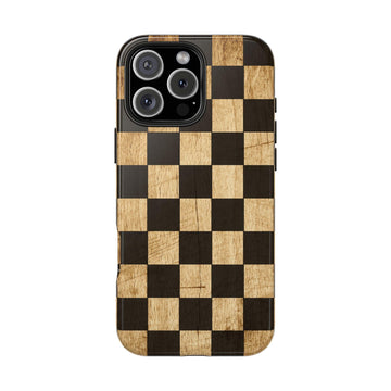 Checkered Rustic Wood Phone Case
