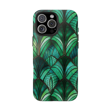Emerald Green Stained Glass Phone Case