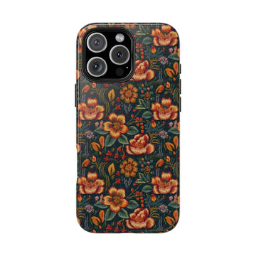 Embroidered Flowers Phone Case
