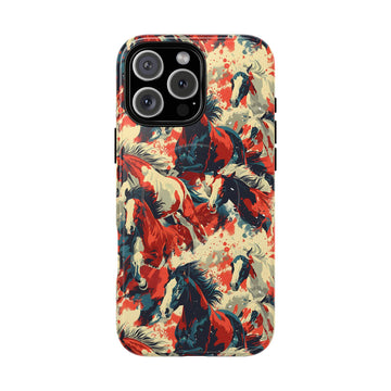 Red White Blue Horses MagSafe Case