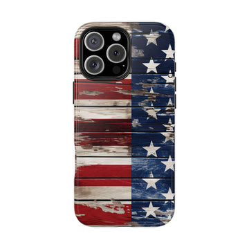 Wood Stars Stripes Patriotic Phone Case