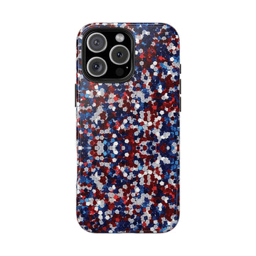 Red White Blue Glitter Phone Case