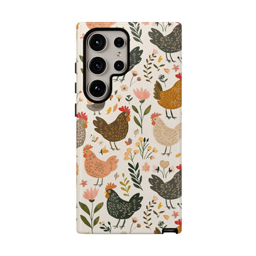 Floral Chickens Phone Case