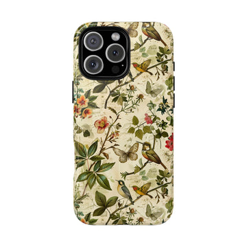 Vintage Birds Butterflies MagSafe Case
