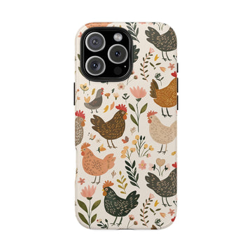 Floral Chickens Phone Case