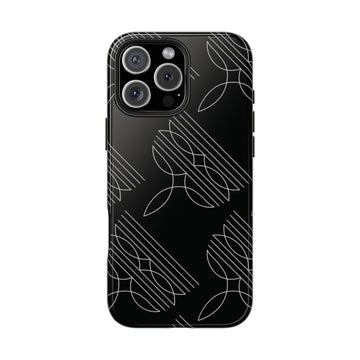 Boot Stitch Pattern Phone Case-Black