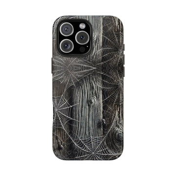 Spiderwebs Barnwood Phone Case