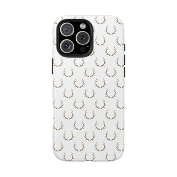 White Antlers Phone Case