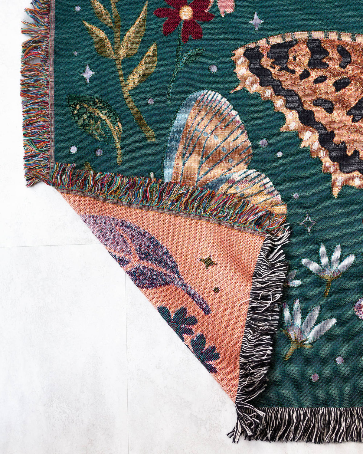 Mom Butterfly Garden Woven Blanket