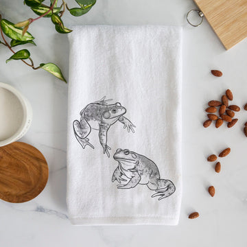 American Bullfrogs - Lithobates catesbeianus Premium Decorative Hand Towel