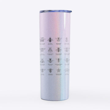 Bee Chart - Bees in North America - 20oz Skinny Tumbler