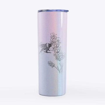 Bumblebee on English Lavender - Bombus Pensylvanicus - 20oz Skinny Tumbler