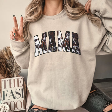 Cowhide Mama Crew Sweatshirt