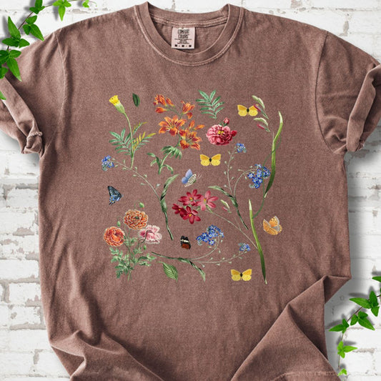 Vintage Wild Botanical Flower T-Shirt