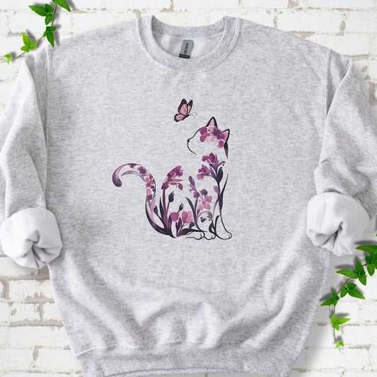 Floral Cat Sweatshirt
