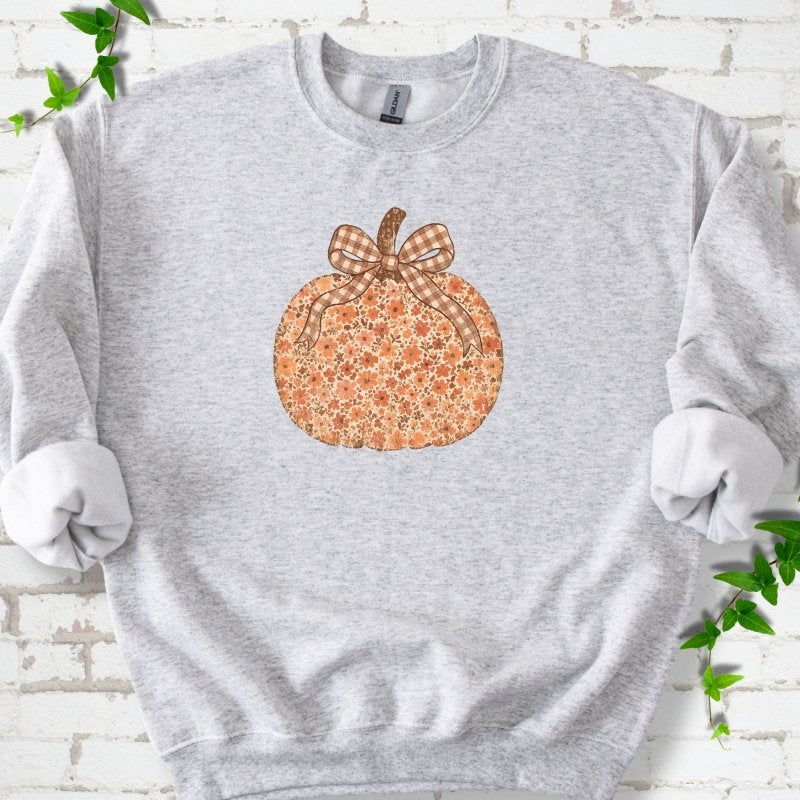 Floral Pumpkin Sweatshirt