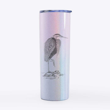 Ardea herodias - Great Blue Heron - 20oz Skinny Tumbler