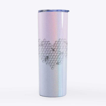 Honeycomb Heart with Bees - 20oz Skinny Tumbler
