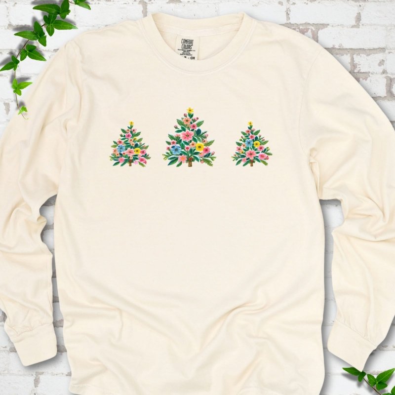 Merry Little Christmas Trees LS T-Shirt