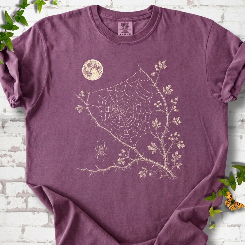 Moonlit Spider Web T-Shirt