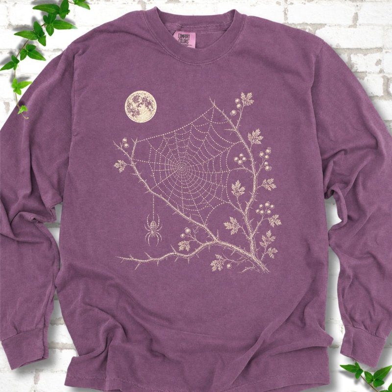 Moonlit Spider Web LS T-Shirt