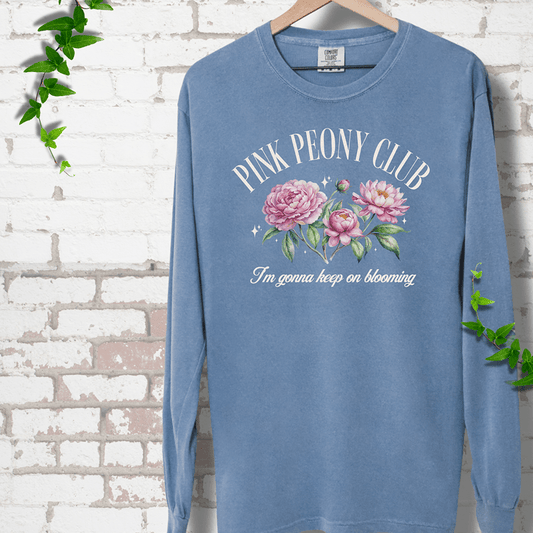 Pink Peony Club LS T-Shirt