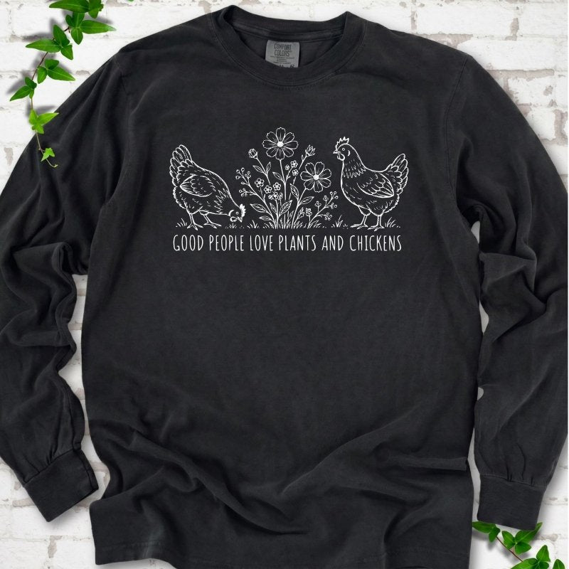 Plants and Chickens LS T-Shirt