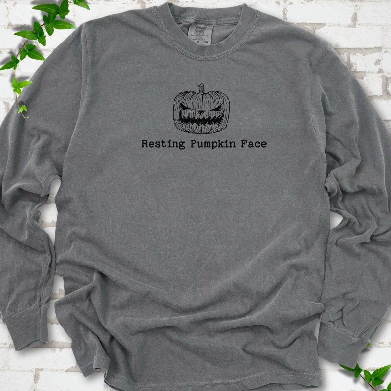 Resting Pumpkin Face LS T-Shirt