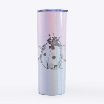 Coccinella septempunctata - Seven-spot Ladybird Ladybug - 20oz Skinny Tumbler