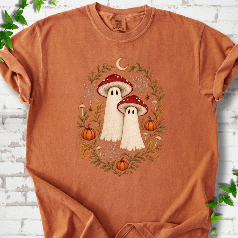 Whimsical Mushroom Ghosts T-Shirt