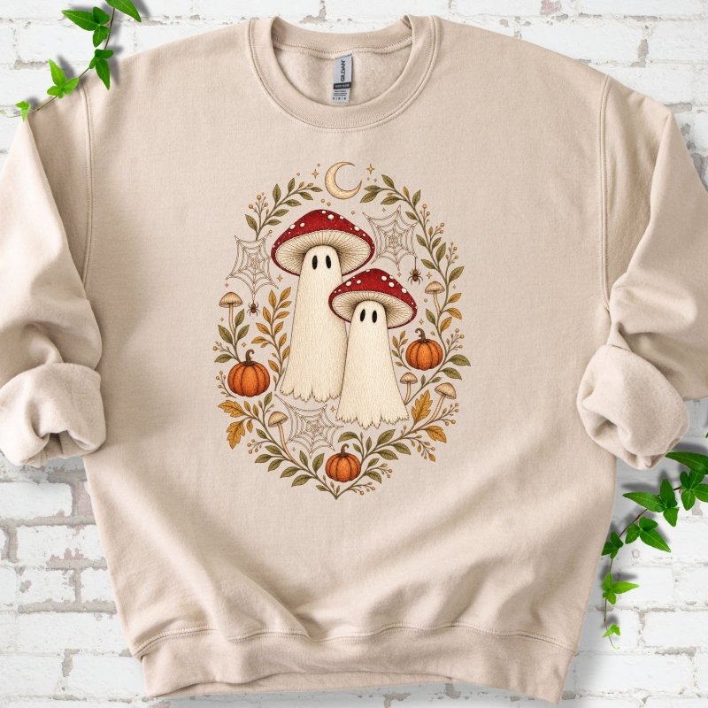 Whimsical Mushroom Ghosts Sweatshirt