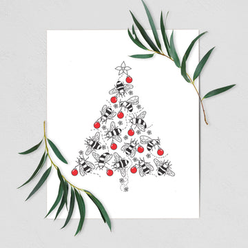 Christmas Tree of Bees - Fine Art Print