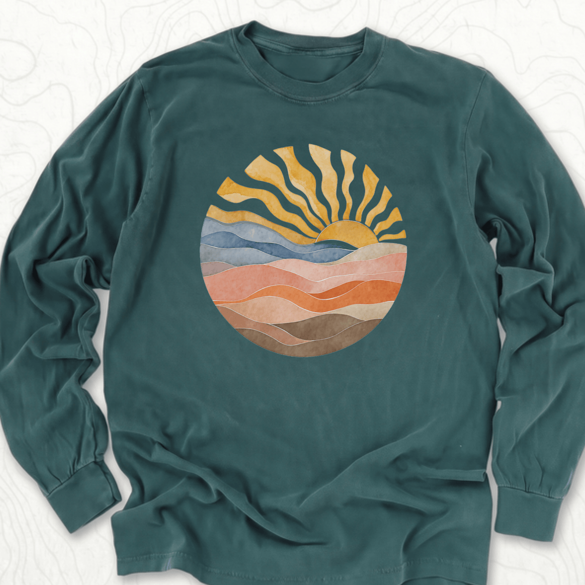 Abstract Sunrise LS T-shirt