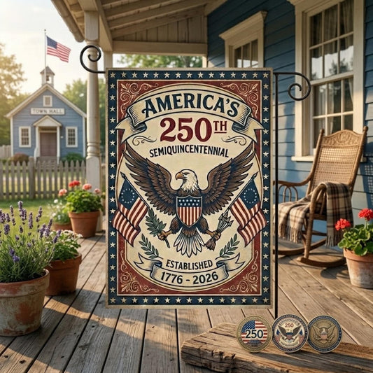 America 250th Semiquincentennial Garden Flag