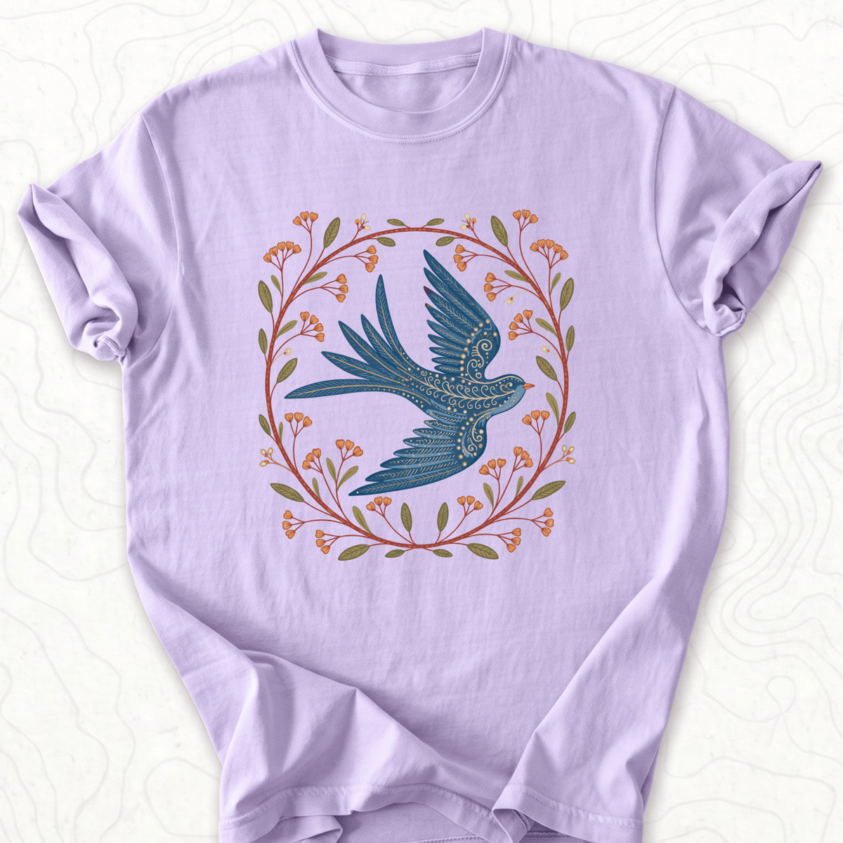 Floral Bluebird T-shirt