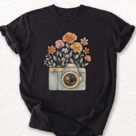 Floral Camera T-shirt